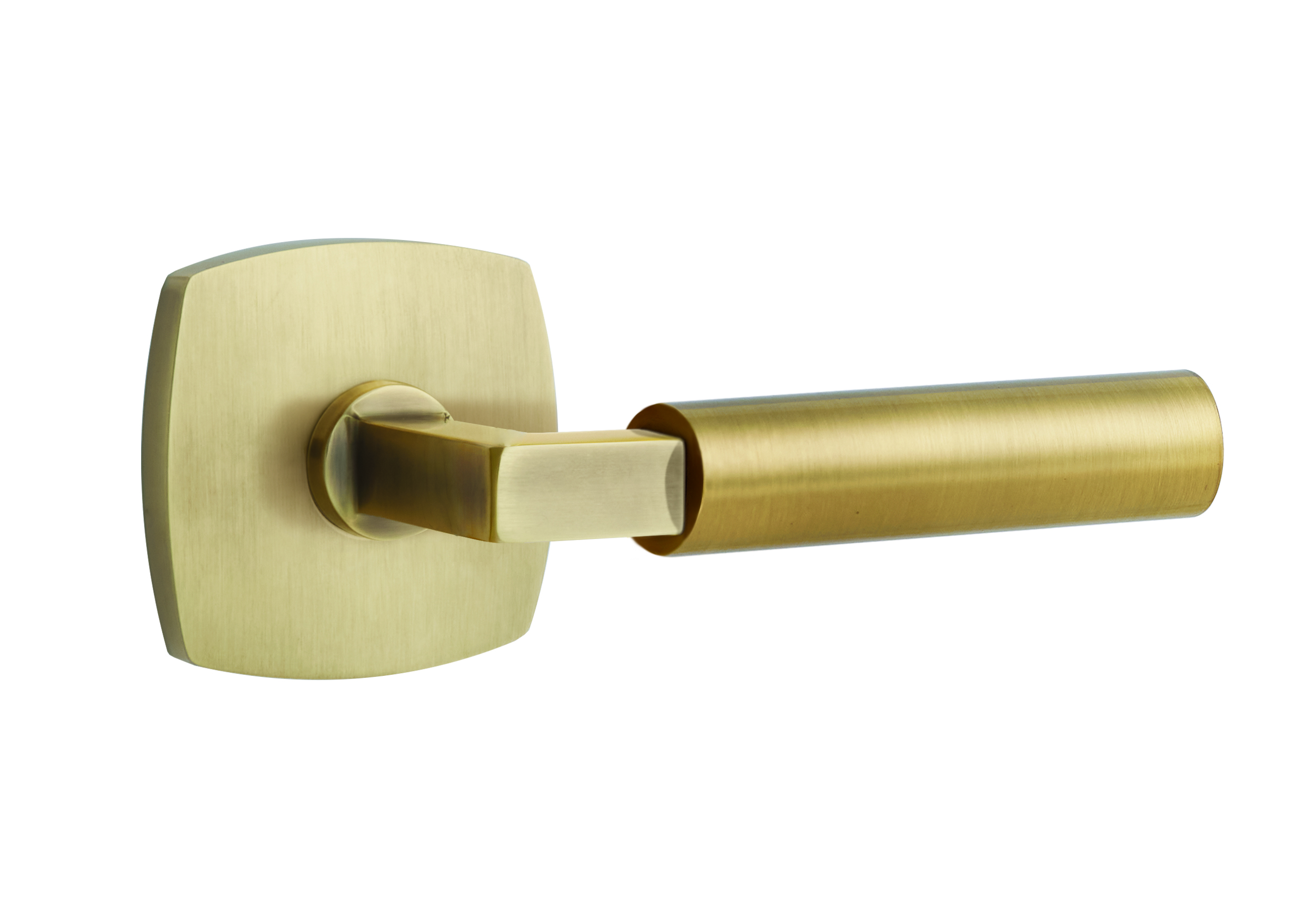 Emtek Smooth Grip L-Square Style Door Lever with Urban Modern Rosette