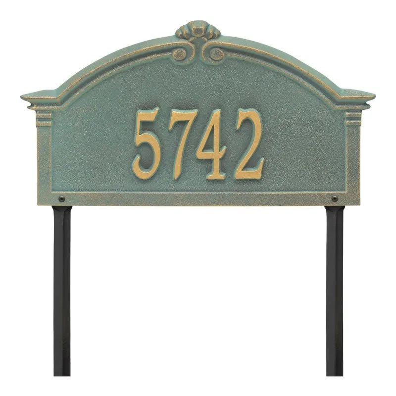 Whitehall Personalized Roselyn Arch Plaque - Grande - Lawn- 1 Line