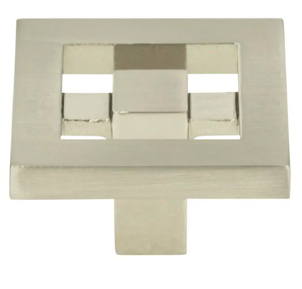 Atlas Homewares Nobu Square Knob 1 3/8 Inch Brushed Nickel