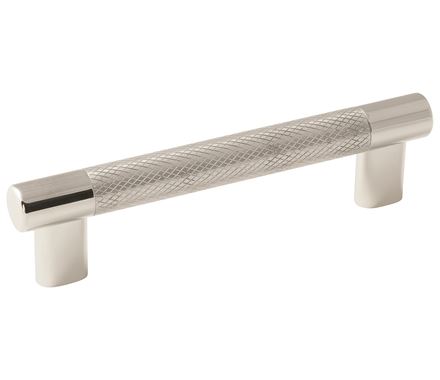 Amerock Esquire 5 1/16 Inch CC Cabinet Pull Polished Nickel/Stainless Steel