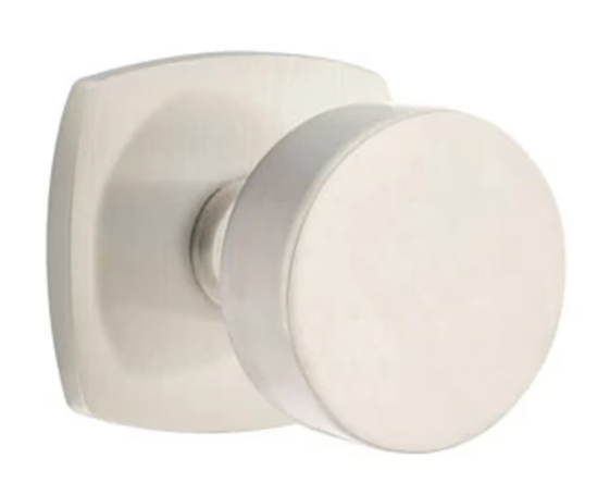 Emtek Modern Round Door Knob with Urban Modern Rosette