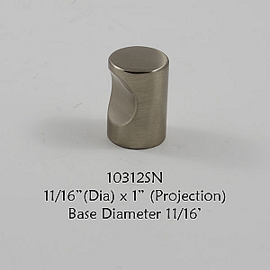 Residential Essentials 10312 Cabinet Knob in Satin Nickel