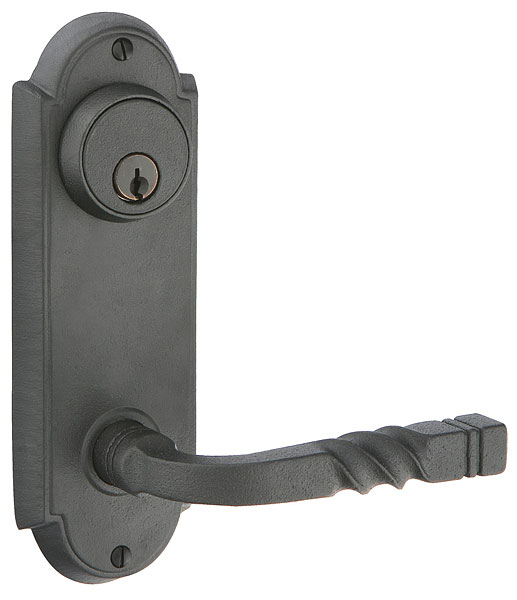 Emtek Wrought Steel #5 (7 1/8 Inch) KEYED Sideplate Lock for 3 5/8 Inch Bore