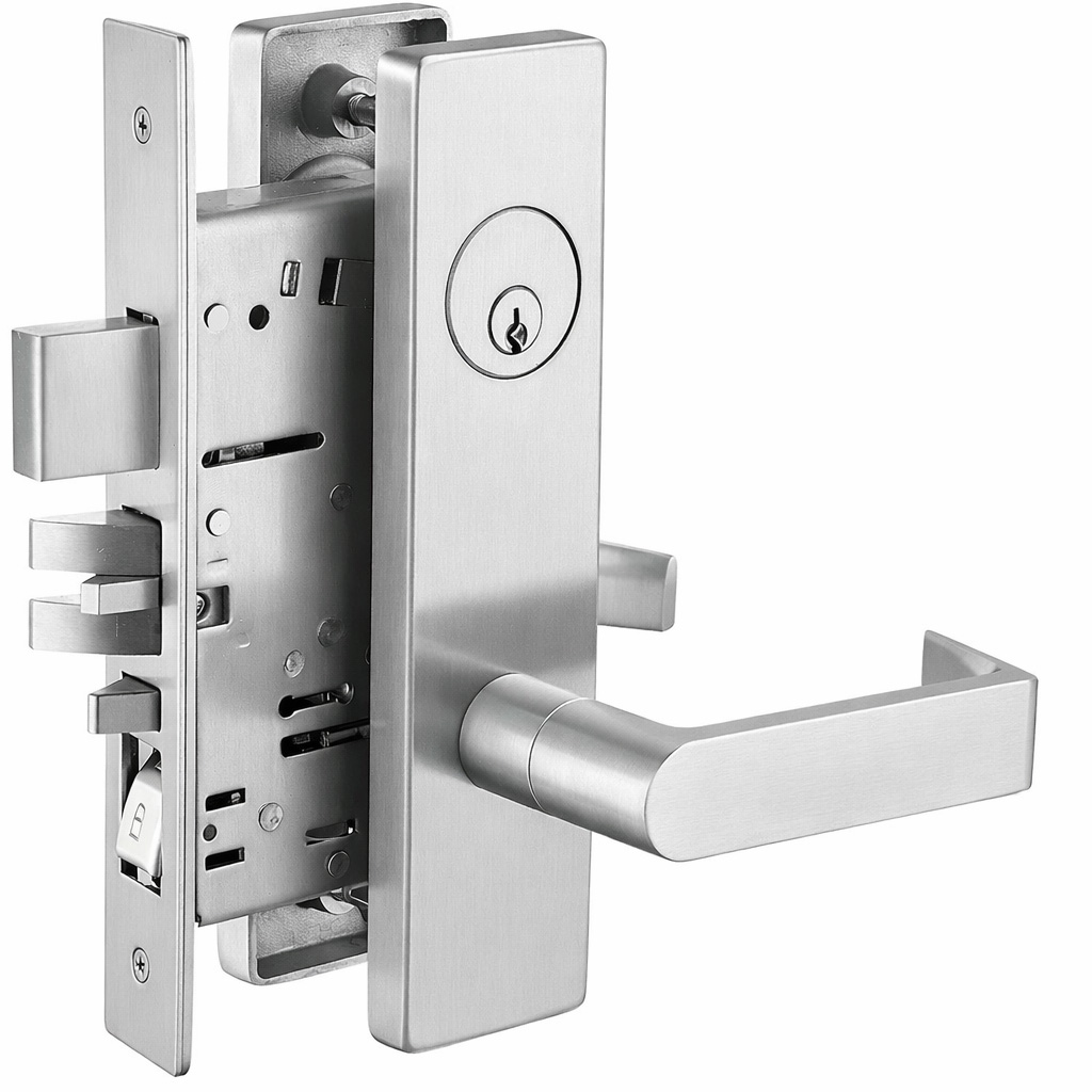 Advantage Commercial Grade 1 Entrance Function Mortise Lock with CT Lever and Narrow Plate