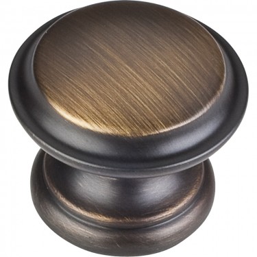 Hardware Resources Cordova 1-3/8 Inch Cabinet Knob- Antique Brushed Satin Brass