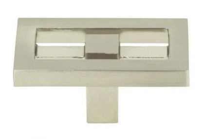 Atlas Homewares Nobu Rectangle Knob 1 3/4 Inch Brushed Nickel