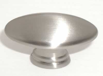 Top Knobs M379 Nouveau Oval 1 1/2 Inch Cabinet Knob Brushed Satin Nickel