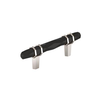 Amerock London 3 Inch cc Cabinet Pull Black Bronze/Polished Nickel