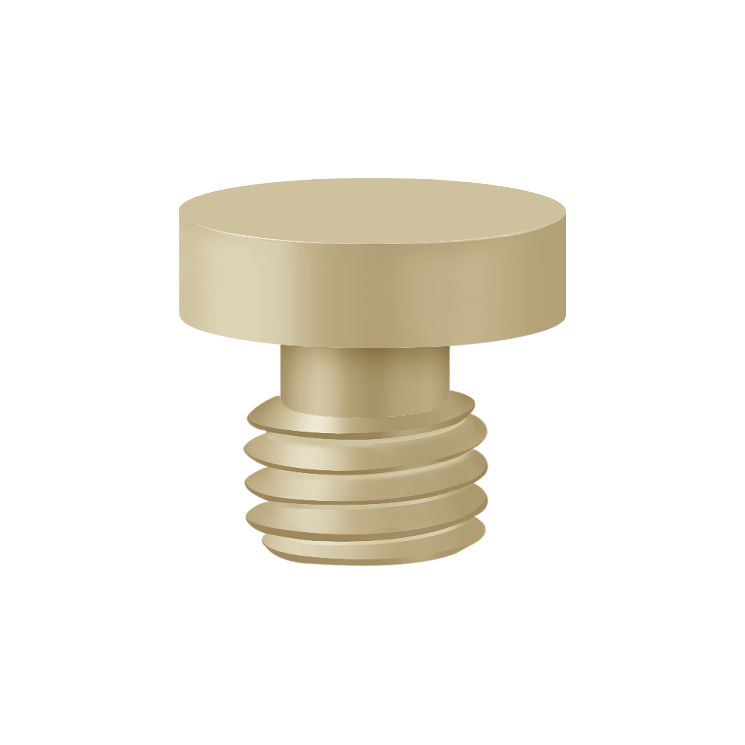 Deltana 1/2 Inch Button Tip, Brushed Brass
