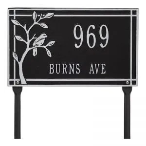 Whitehall Personalized Woodridge Bird Plaque - Standard - Lawn - 2 Line