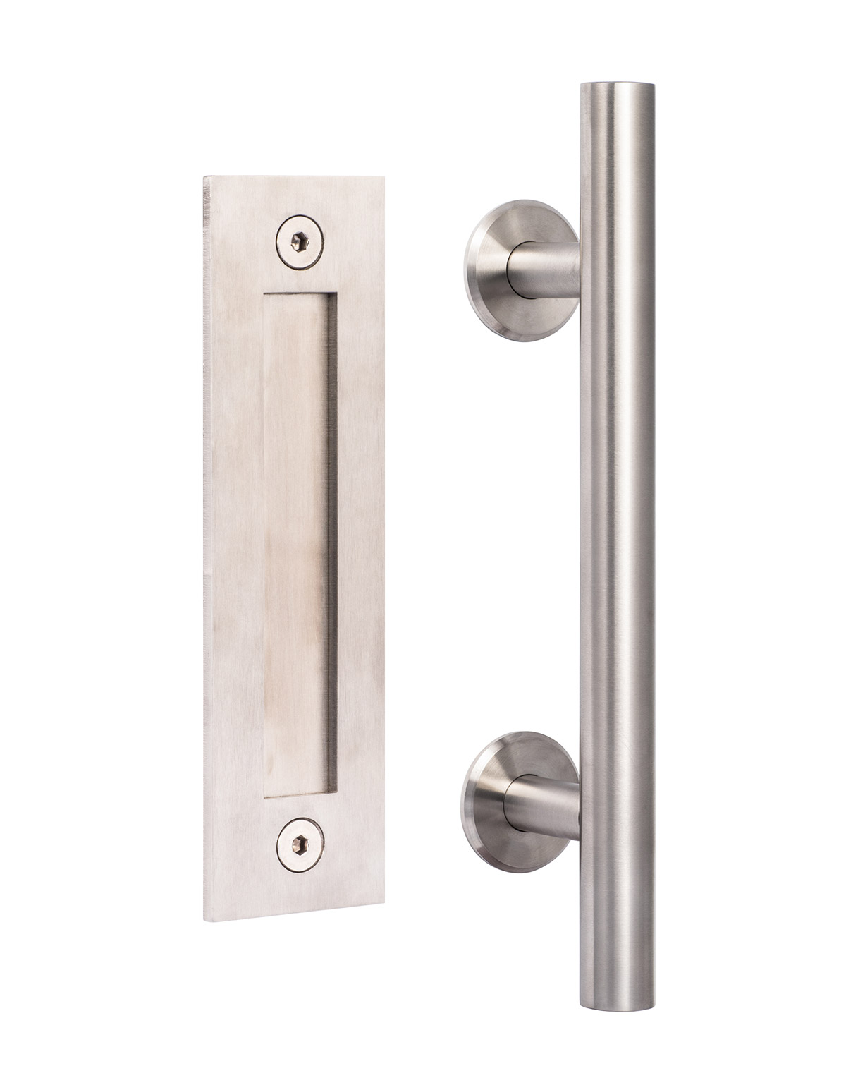 Sure-Loc 12 Inch Ladder Handle with Flush Handle Pull - Satin Stainless