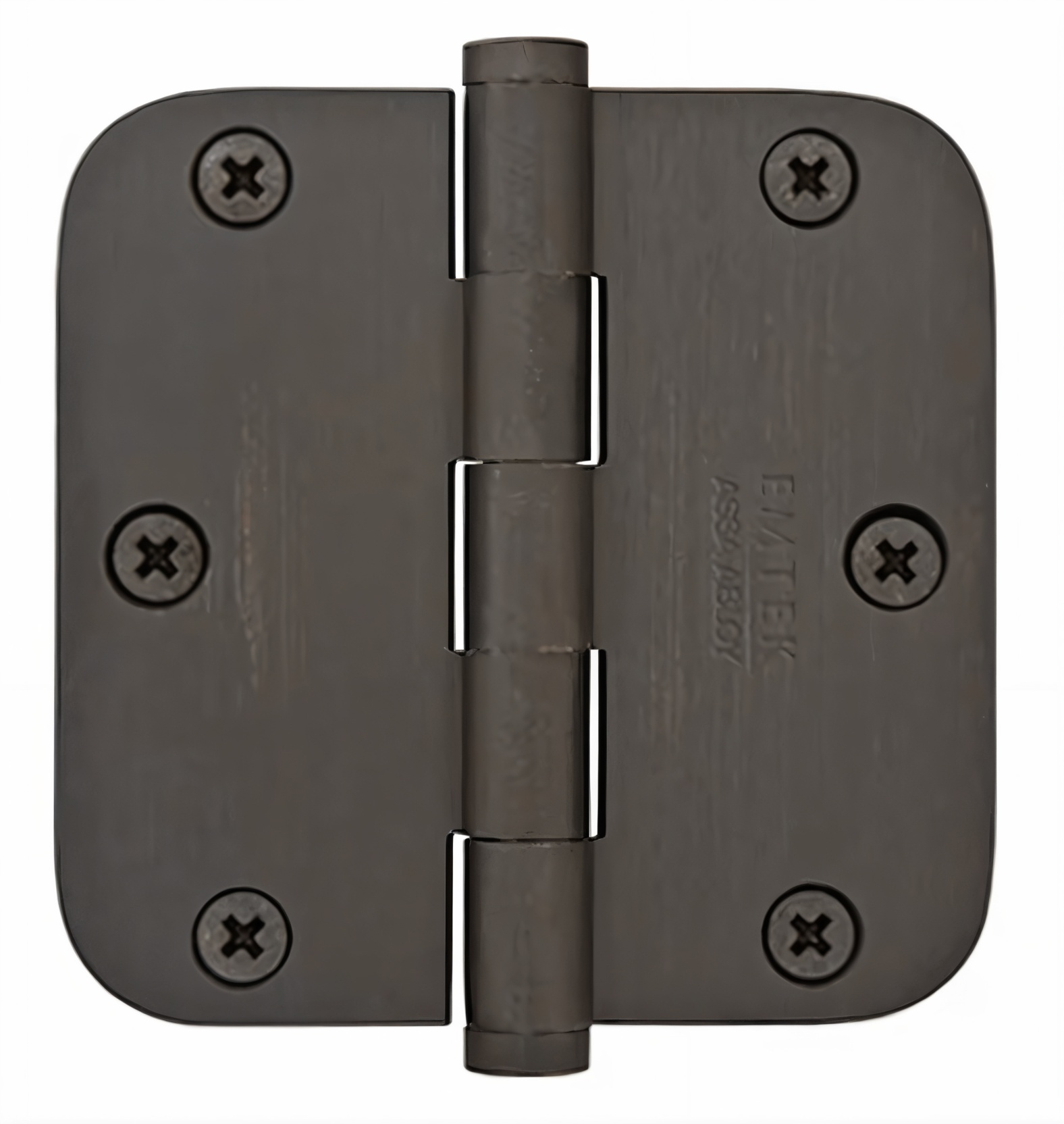 Emtek 3.5 Inch Residential Duty Door Hinges with 5/8 Inch Round Corners (pair)