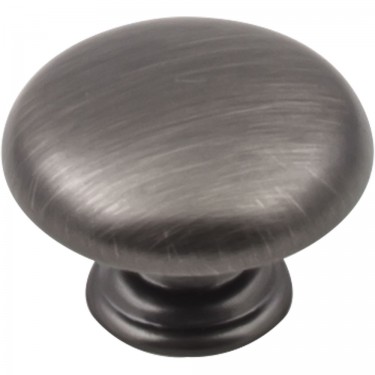 Hardware Resources Gatsby 1-3/16 Inch Mushroom Cabinet Knob - Brushed Pewter