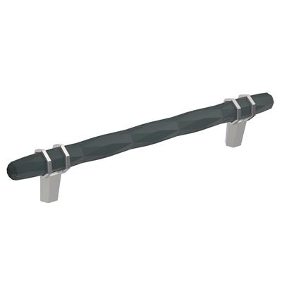Amerock London 6-5/16 Inch cc Cabinet Pull Black Bronze/Polished Chrome