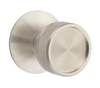 Emtek Conical Knurled Door Knob with Modern Rosette