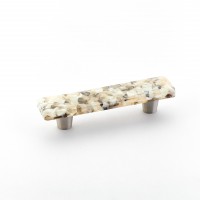 Schaub Ice 3 inch CC Cabinet Pull in Sable Pebbles with Stainless Steel Stems