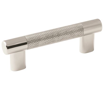 Amerock Esquire 3 & 3 3/4 Inch CC Cabinet Pull Polished Nickel/Stainless Steel