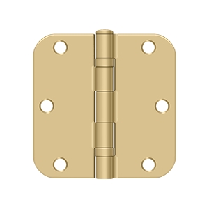 Deltana 3 1/2 x 3 1/2 Inch Steel 5/8 Inch Radius Corner Ball Bearing Hinge - Pair