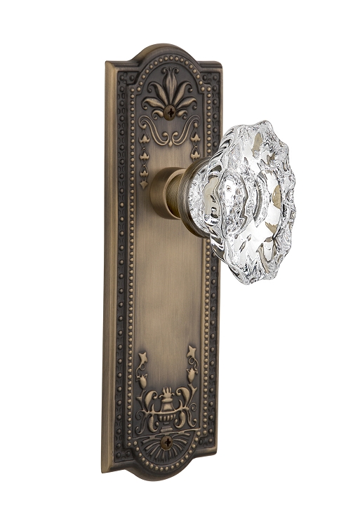 Nostalgic Warehouse Meadows Plate with Chateau Knob - Mortise Lock