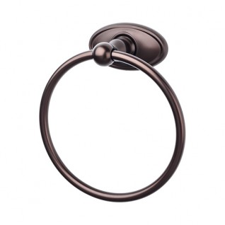 Top Knobs ED5ORBC Edwardian Oval Towel Ring Oil Rubbed Bronze