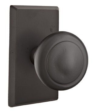 Emtek Butte Sandcast Door Knob with Style 3 Rosette