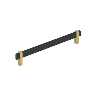 Amerock Mulino 8-13/16 Inch cc Cabinet Pull Matte Black/Champagne Bronze