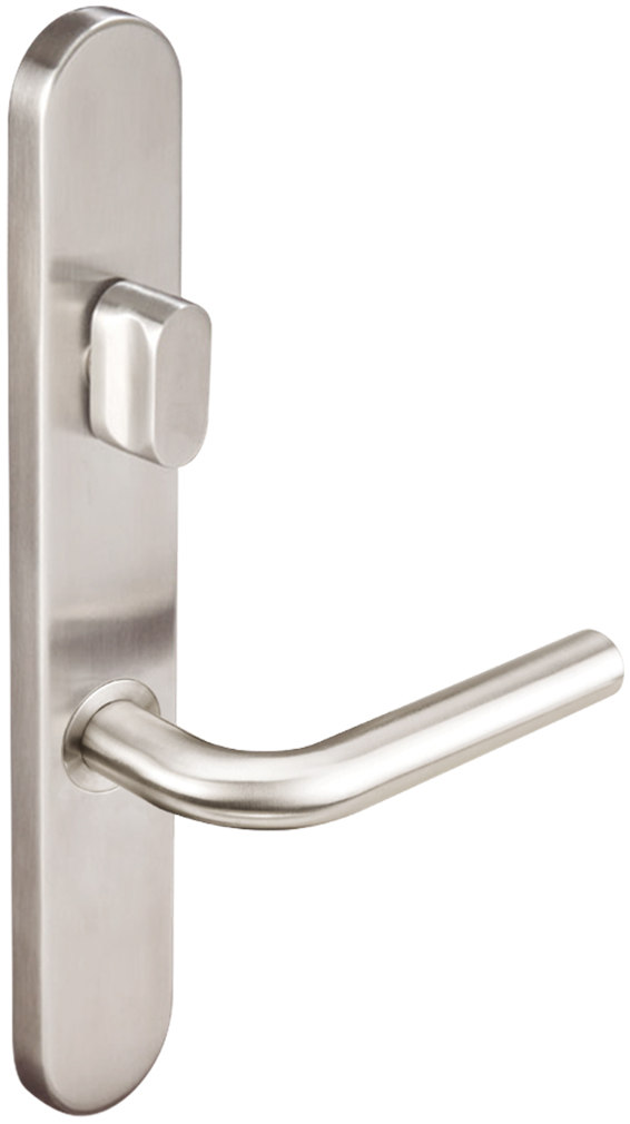 Inox Configuration 4 BP 10 9/16 Inch x 1 21/32 Inch Oval Multi Point Lock Trim Only