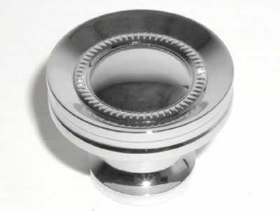 Top Knobs M291 Somerset Button Faced 1 1/4 Inch Cabinet Knob Polished Chrome