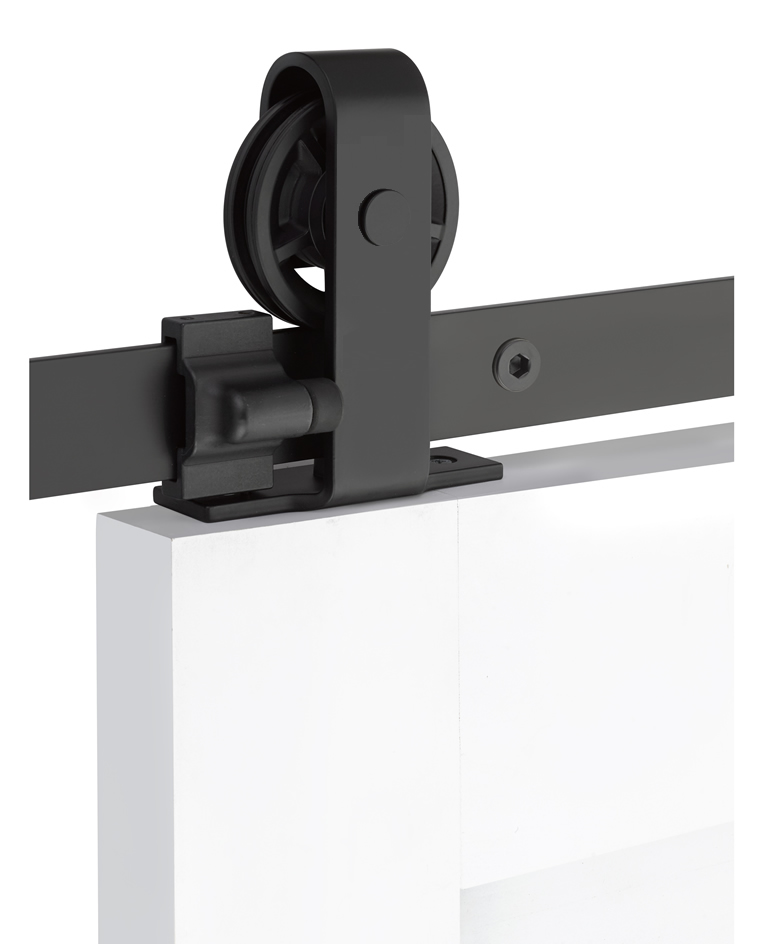 Emtek Classic Top Mount Barn Door Kit - Flat Black