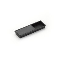 Schaub Modo Recessed Pull 6 1/4 inch Matte Black/Gun Metal