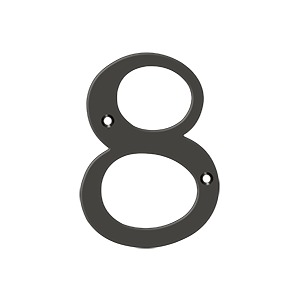 4 Inch Numbers, Solid Brass Number 8
