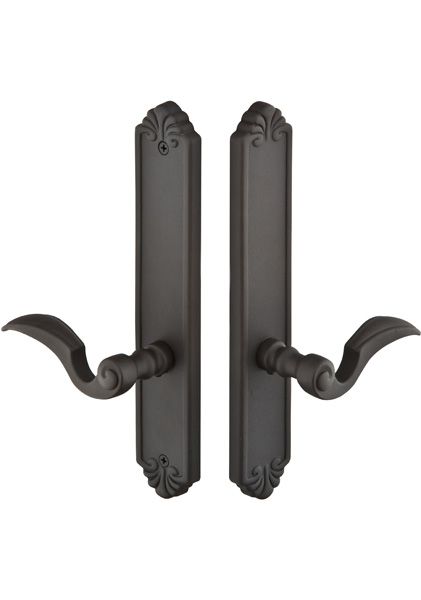 Emtek Configuration 2 Cast Bronze Tuscany 2X10 Multi Point Lock Trim Only