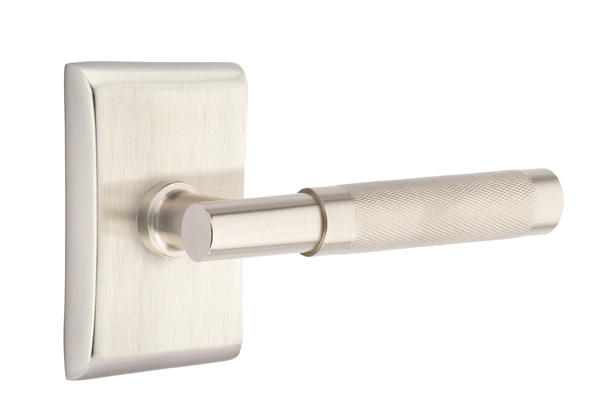 Emtek Knurled T-Bar Style Door Lever with Neos Rosette