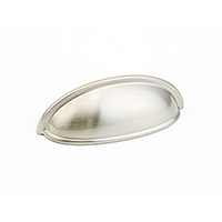 Schaub Traditional Design Cup Pull 3 inch cc Satin Nickel