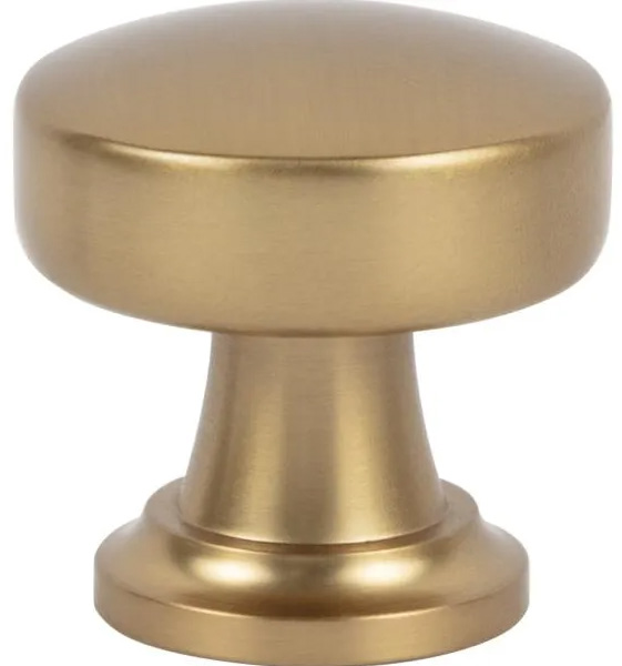Atlas Homewares Browning Round Knob 1 1/4 Inch Warm Brass
