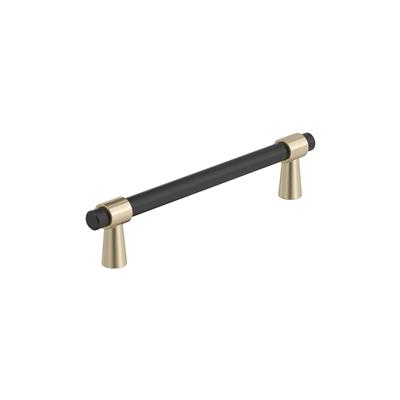 Amerock Mergence 5-1/16 Inch cc Cabinet Pull Matte Black/Golden Champagne