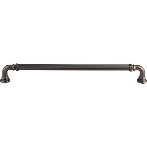 Top Knobs TK325AG Chareau TK325AG Reeded Pull 9 Inch CC Ash Gray