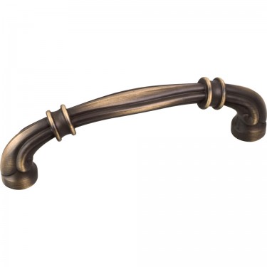 Hardware Resources Lafayette 96mm CC Cabinet Pull - Antique Brushed Satin Brass