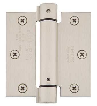Emtek 3 1/2 Inch Steel Spring Door Hinges with Square Corners (pair)
