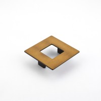 Schaub Finestrino 64mm CC Flared Rectangle Cabinet Pull in Burnished Bronze