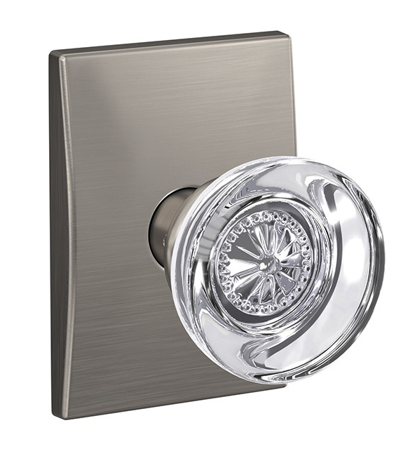Schlage Custom Hobson Glass Knob with Century Trim