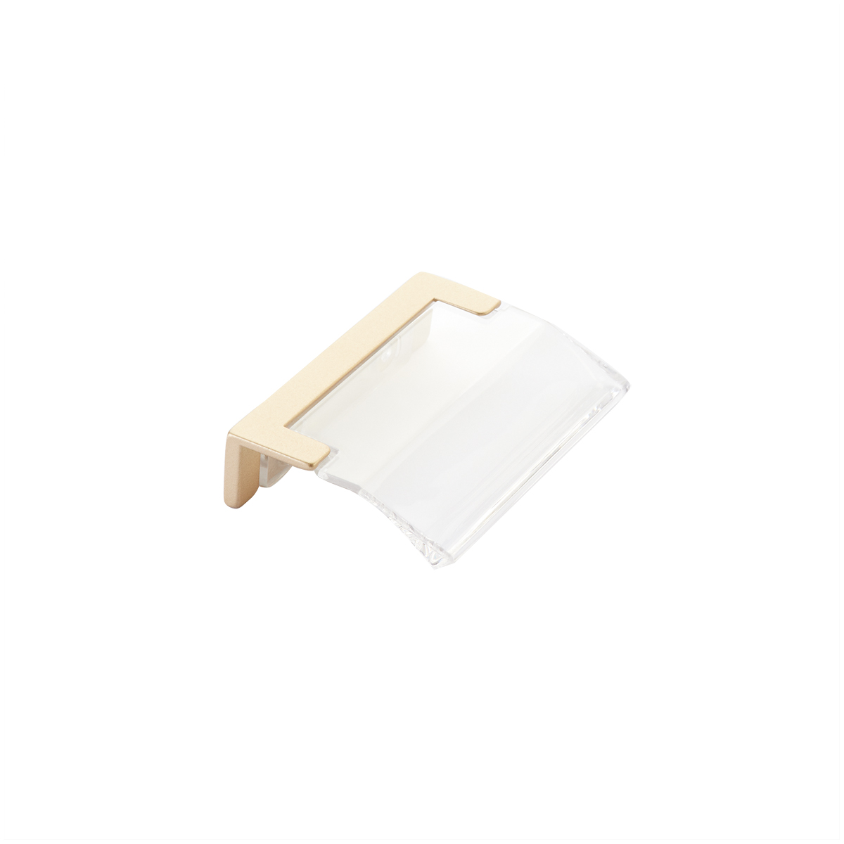 Positano, Edge Pull, Signature Satin Brass, Clear, 32 mm cc