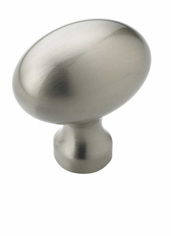 Amerock Allison Value 1 3/8 Inch Satin Nickel Oval Cabinet Knob