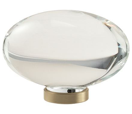 Amerock Glacio 1 3/4 Inch Round Cabinet Knob Clear/Golden Champagne