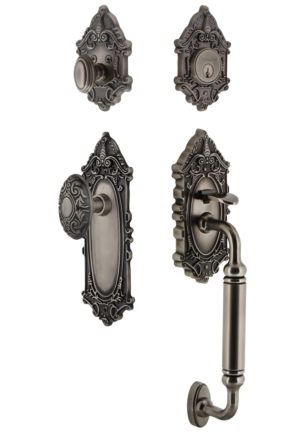 Grandeur Grande Victorian Handleset with C Grip and Grande Victorian Interior Plates