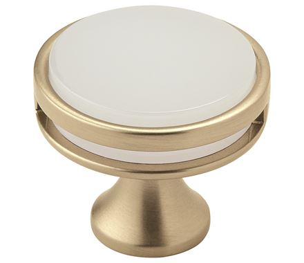 Amerock Oberon 1 3/8 Inch Cabinet Knob Golden Champagne/Frosted