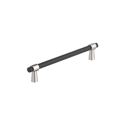 Amerock Mergence 6-5/16 Inch cc Cabinet Pull Matte Black/Polished Nickel