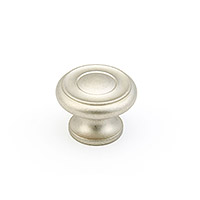 Schaub Traditional Designs Round Knob 1 1/2 inch dia Distressed Nickel
