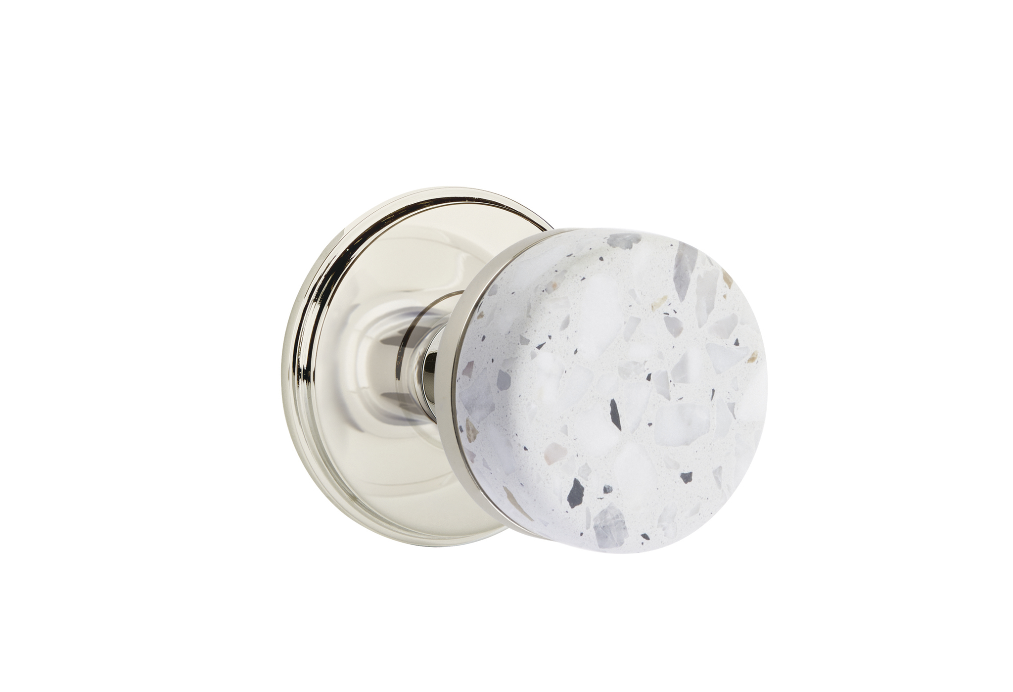 Emtek Conical Light Terrazzo Knob with Watford Rosette