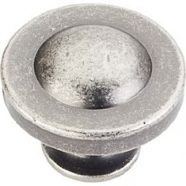 Hardware Resources Cordova 1-1/4 Inch Cabinet Knob- Distressed Pewter